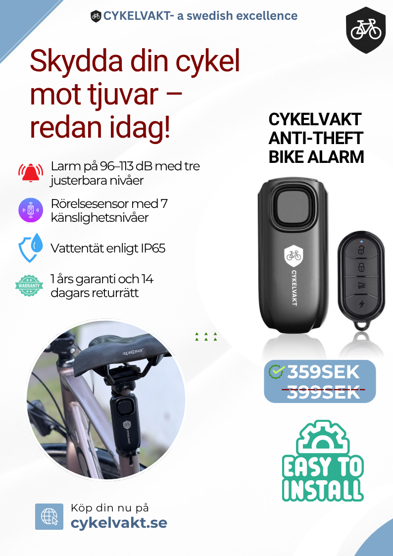 CYKELVAKT Stöldskyddscykellarm